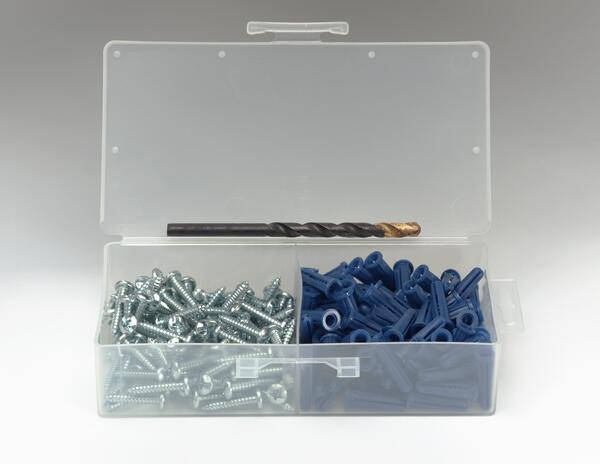 8711E ANCHOR KIT - 10 X 1 PAN HEAD COMBO PLASTIC ANCHOR KIT (100 SCREWS & ANCHORS)