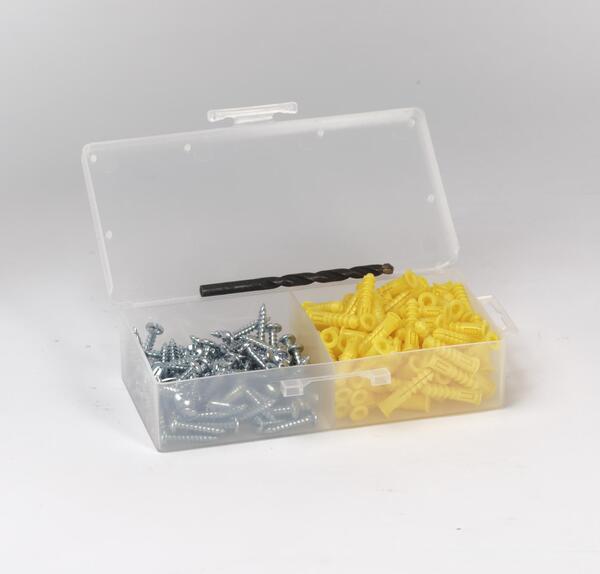 8723E SUPER YELLOW ANCHOR KIT - 12 X 1-1/2 PAN HEAD COMBO PLASTIC ANCHOR KIT (50 SCREWS & ANCHORS)