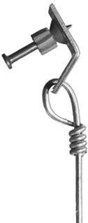PC12512G-6 CEILING WIRE W/CEILING CLIP 12 GAUGE X 6 FOOT (1-1/4 PIN)